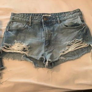 Forever 21 Distressed Jean Shorts